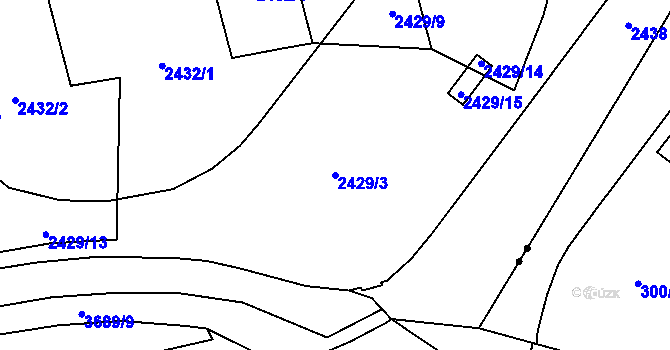 Parcela st. 2429/3 v KÚ Břevnov, Katastrální mapa