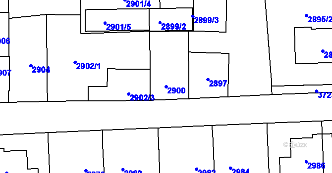 Parcela st. 2900 v KÚ Břevnov, Katastrální mapa