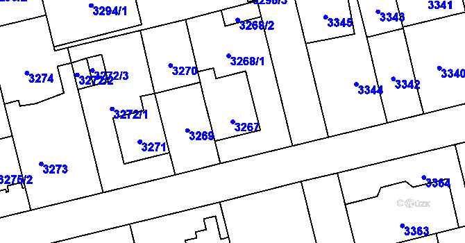 Parcela st. 3267 v KÚ Břevnov, Katastrální mapa