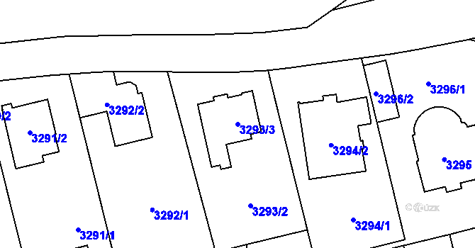 Parcela st. 3293/3 v KÚ Břevnov, Katastrální mapa