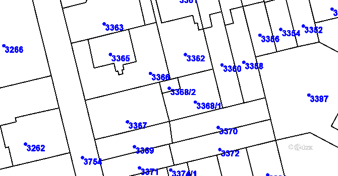 Parcela st. 3368/2 v KÚ Břevnov, Katastrální mapa