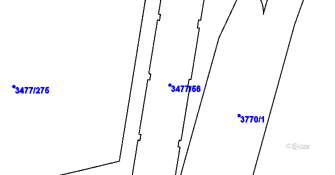 Parcela st. 3477/58 v KÚ Břevnov, Katastrální mapa