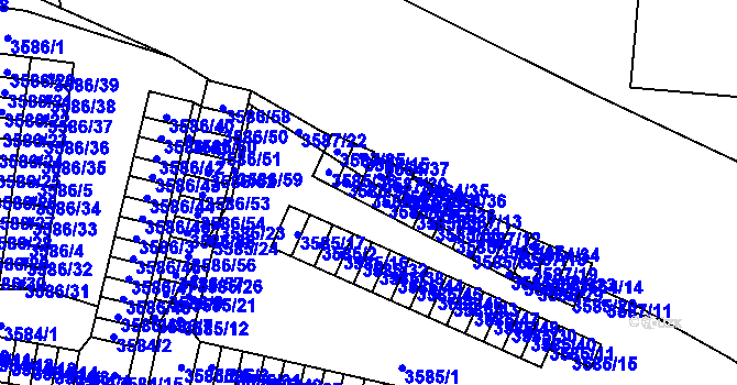 Parcela st. 3585/63 v KÚ Břevnov, Katastrální mapa