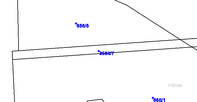 Parcela st. 3684/7 v KÚ Břevnov, Katastrální mapa