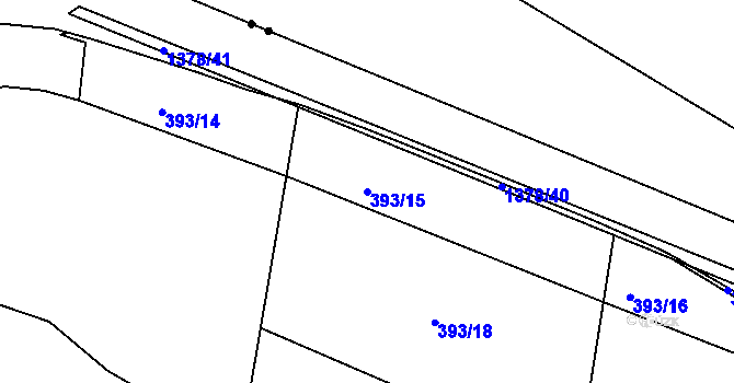 Parcela st. 393/15 v KÚ Řepy, Katastrální mapa