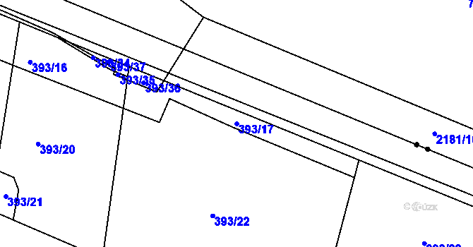 Parcela st. 393/17 v KÚ Řepy, Katastrální mapa