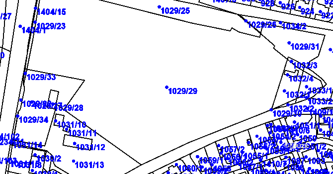 Parcela st. 1029/29 v KÚ Řepy, Katastrální mapa