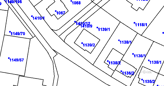 Parcela st. 1139/2 v KÚ Řepy, Katastrální mapa
