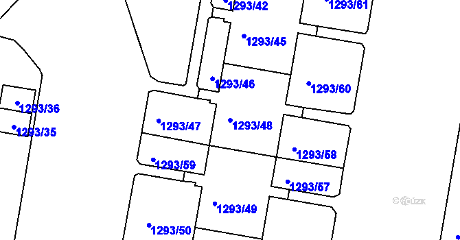 Parcela st. 1293/48 v KÚ Řepy, Katastrální mapa