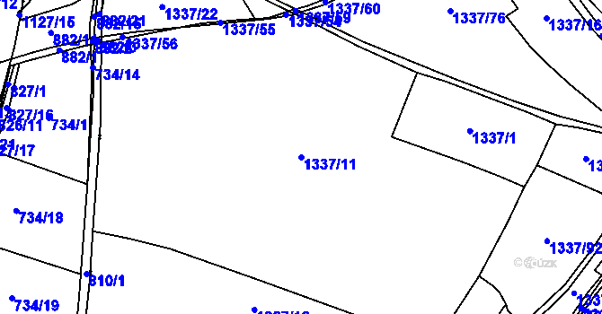Parcela st. 1337/11 v KÚ Řepy, Katastrální mapa