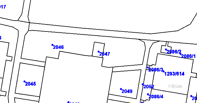 Parcela st. 2047 v KÚ Řepy, Katastrální mapa