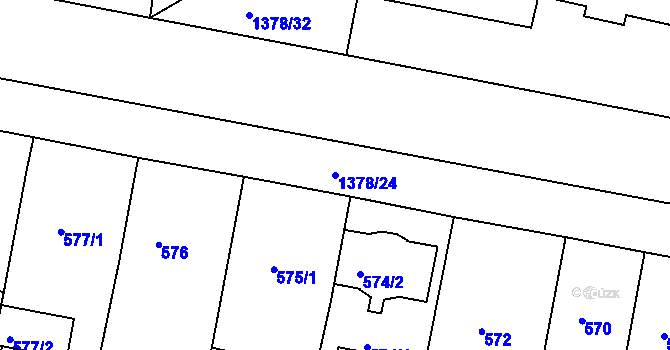 Parcela st. 1378/24 v KÚ Řepy, Katastrální mapa