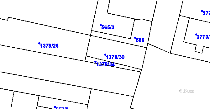 Parcela st. 1378/30 v KÚ Řepy, Katastrální mapa