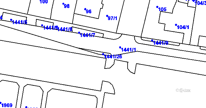 Parcela st. 1441/26 v KÚ Řepy, Katastrální mapa