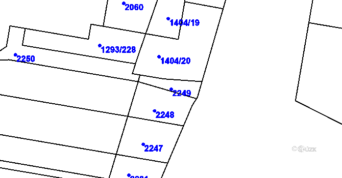 Parcela st. 2249 v KÚ Řepy, Katastrální mapa