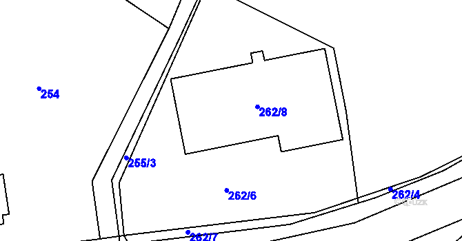 Parcela st. 262/6 v KÚ Řepy, Katastrální mapa