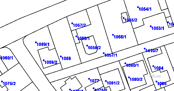 Parcela st. 1056/2 v KÚ Řepy, Katastrální mapa