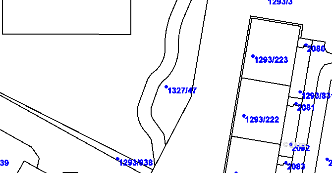 Parcela st. 1327/47 v KÚ Řepy, Katastrální mapa
