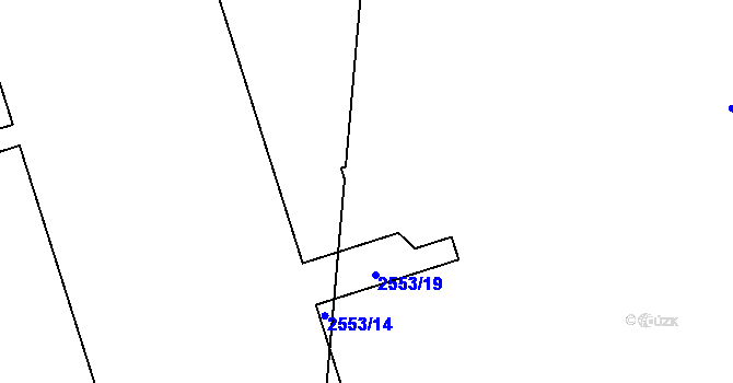 Parcela st. 2561/3 v KÚ Ruzyně, Katastrální mapa