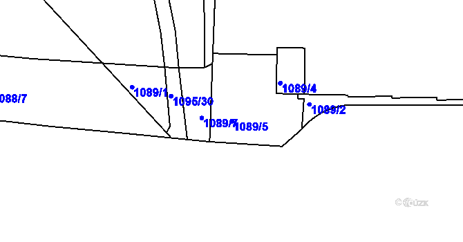 Parcela st. 1089/5 v KÚ Liboc, Katastrální mapa