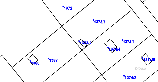 Parcela st. 1373/2 v KÚ Liboc, Katastrální mapa