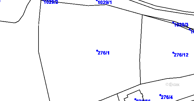 Parcela st. 276/1 v KÚ Nebušice, Katastrální mapa
