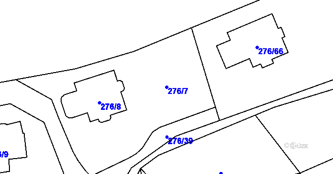 Parcela st. 276/7 v KÚ Nebušice, Katastrální mapa