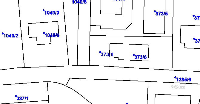 Parcela st. 373/1 v KÚ Nebušice, Katastrální mapa