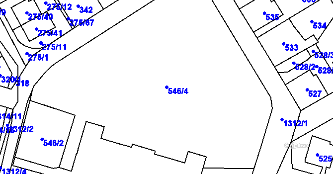 Parcela st. 546/4 v KÚ Nebušice, Katastrální mapa