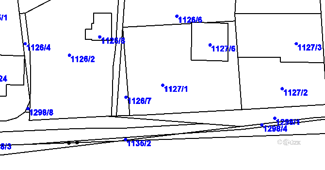 Parcela st. 1127/1 v KÚ Nebušice, Katastrální mapa