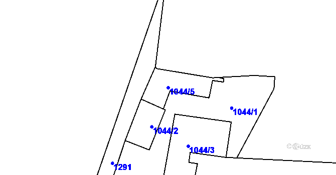 Parcela st. 1044/5 v KÚ Nebušice, Katastrální mapa