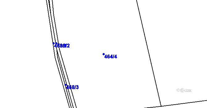 Parcela st. 464/4 v KÚ Lysolaje, Katastrální mapa