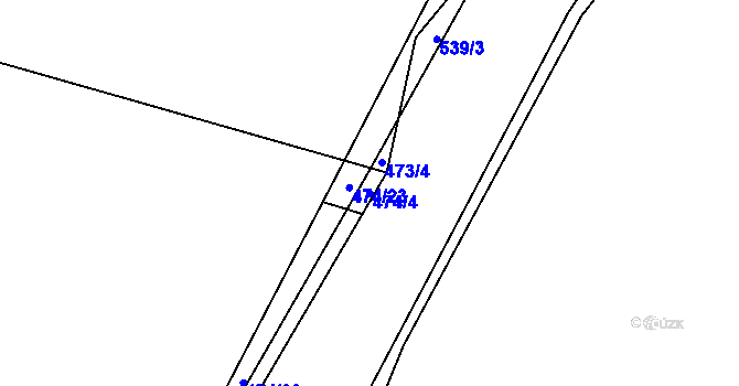 Parcela st. 474/4 v KÚ Lysolaje, Katastrální mapa