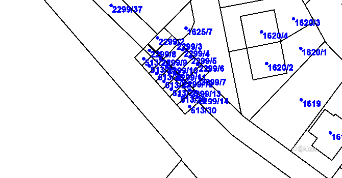 Parcela st. 513/28 v KÚ Lysolaje, Katastrální mapa