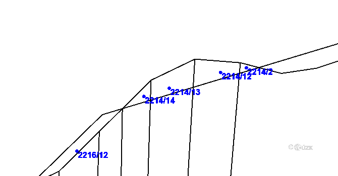 Parcela st. 2214/13 v KÚ Suchdol, Katastrální mapa