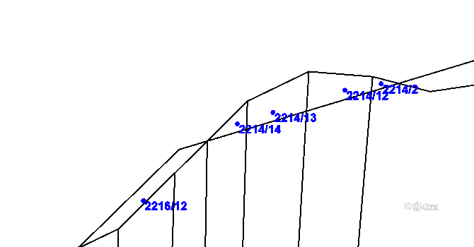 Parcela st. 2214/14 v KÚ Suchdol, Katastrální mapa