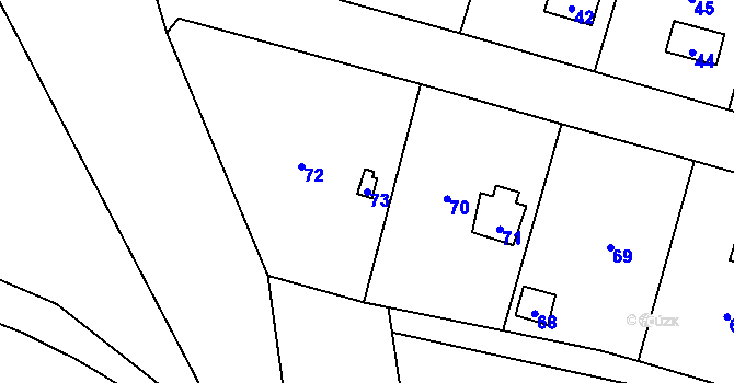 Parcela st. 73 v KÚ Suchdol, Katastrální mapa
