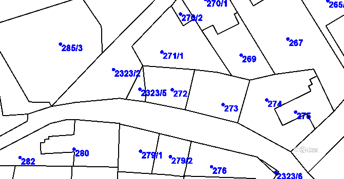 Parcela st. 272 v KÚ Suchdol, Katastrální mapa
