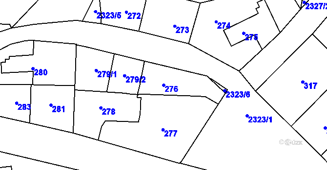 Parcela st. 276 v KÚ Suchdol, Katastrální mapa
