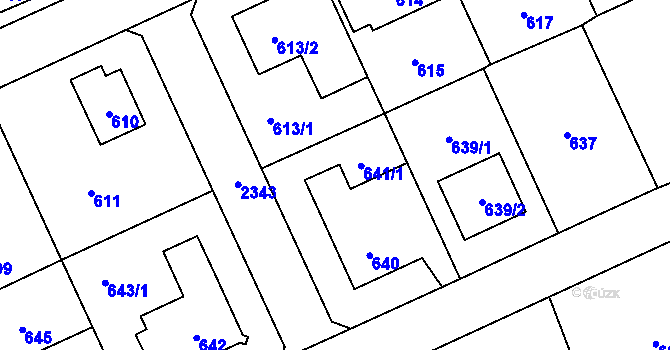 Parcela st. 641 v KÚ Suchdol, Katastrální mapa