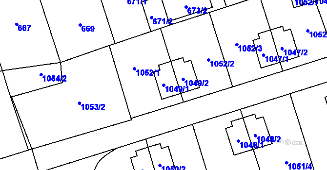 Parcela st. 1049/1 v KÚ Suchdol, Katastrální mapa