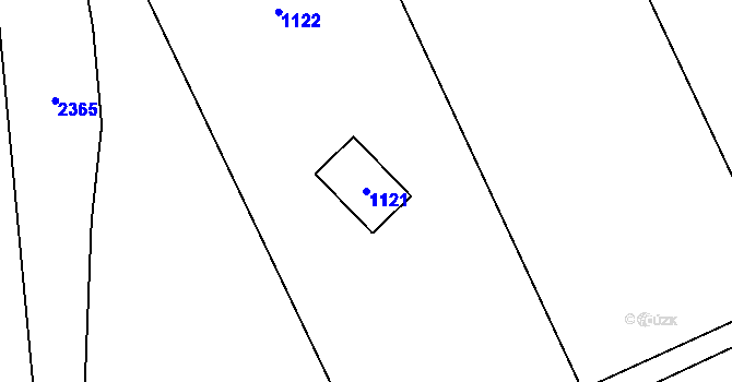 Parcela st. 1121 v KÚ Suchdol, Katastrální mapa