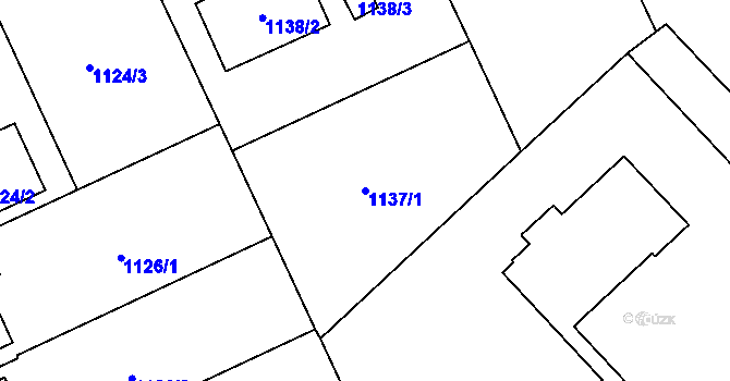 Parcela st. 1137/1 v KÚ Suchdol, Katastrální mapa
