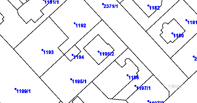 Parcela st. 1195/2 v KÚ Suchdol, Katastrální mapa