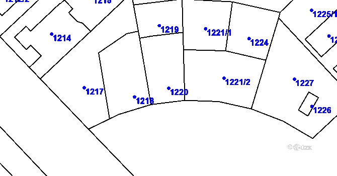 Parcela st. 1220 v KÚ Suchdol, Katastrální mapa