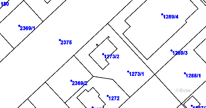 Parcela st. 1273/2 v KÚ Suchdol, Katastrální mapa
