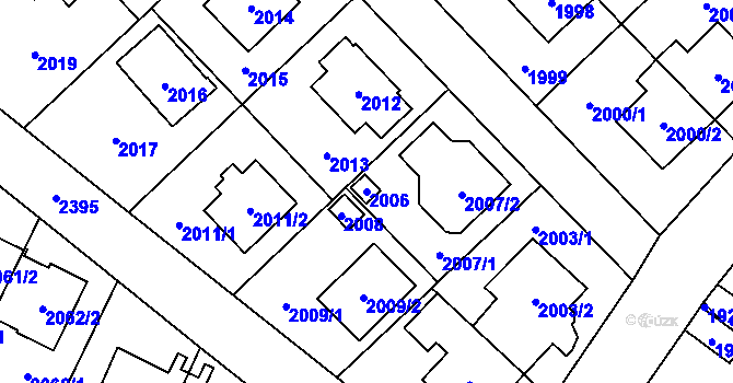 Parcela st. 2006 v KÚ Suchdol, Katastrální mapa