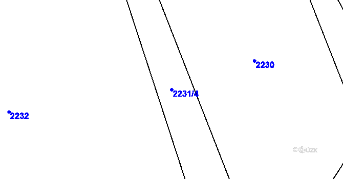 Parcela st. 2231/4 v KÚ Suchdol, Katastrální mapa