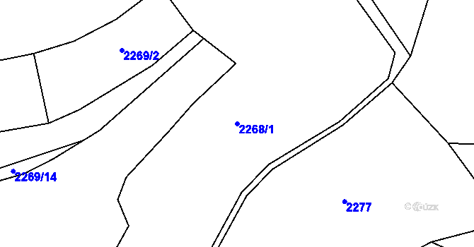 Parcela st. 2268/1 v KÚ Suchdol, Katastrální mapa
