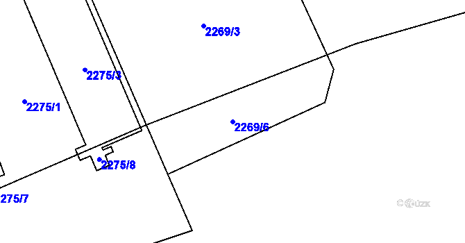 Parcela st. 2269/6 v KÚ Suchdol, Katastrální mapa